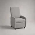Poltrona imbottita 62 x 70 x 95 cm in tessuto grigio chiaro con ruote struttura con braccioli